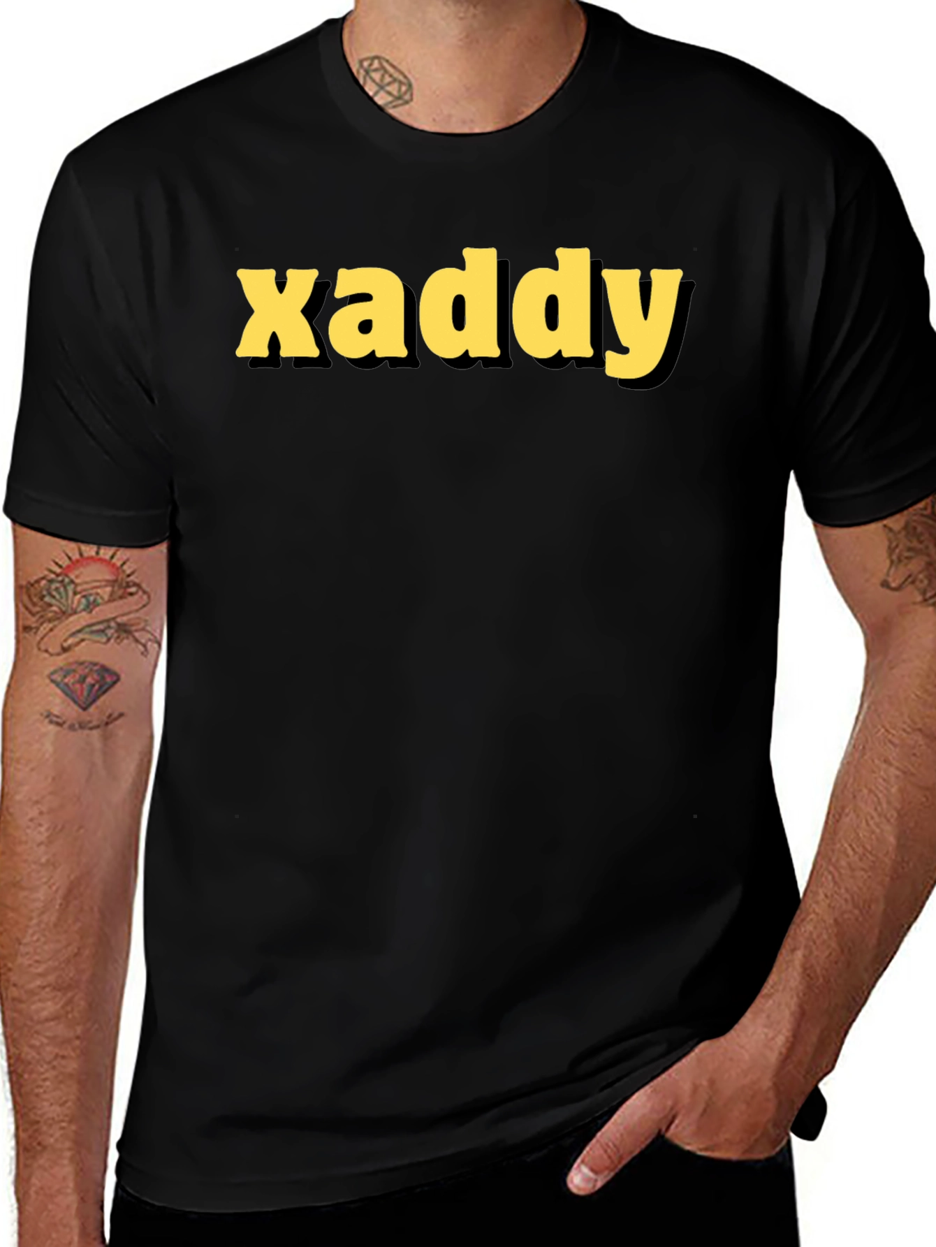Xaddy Black Graphic Tee - Bold Style