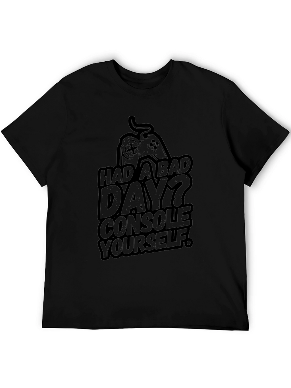 Console Yourself Gamer Graphic Black T-Shirt