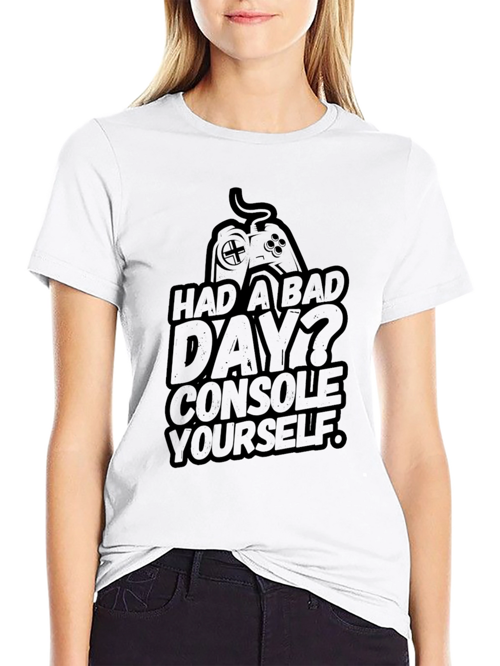 Console Yourself Gamer Graphic Black T-Shirt