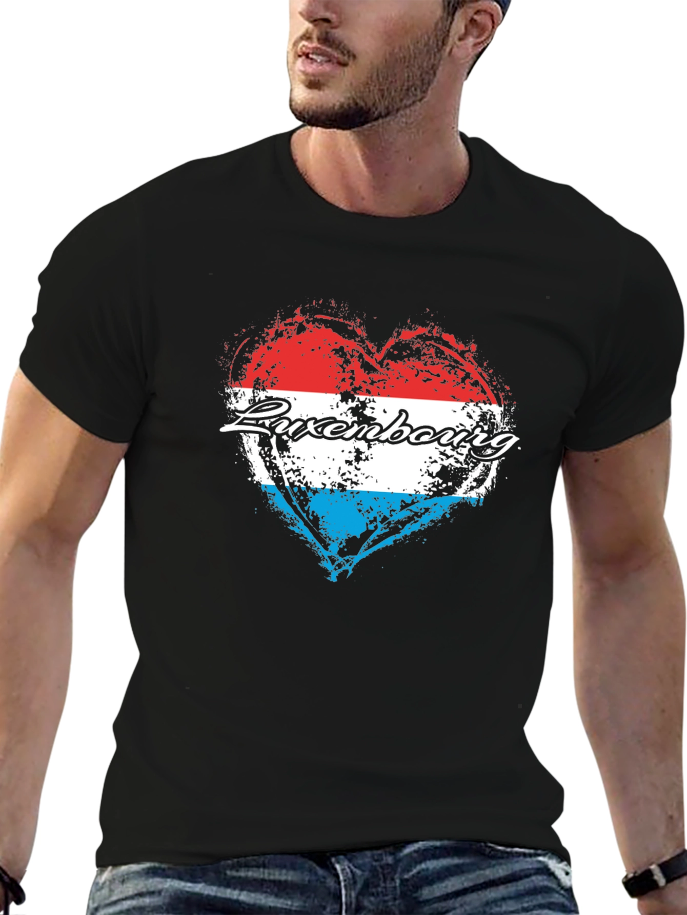 Luxembourg Flag Heart T-Shirt