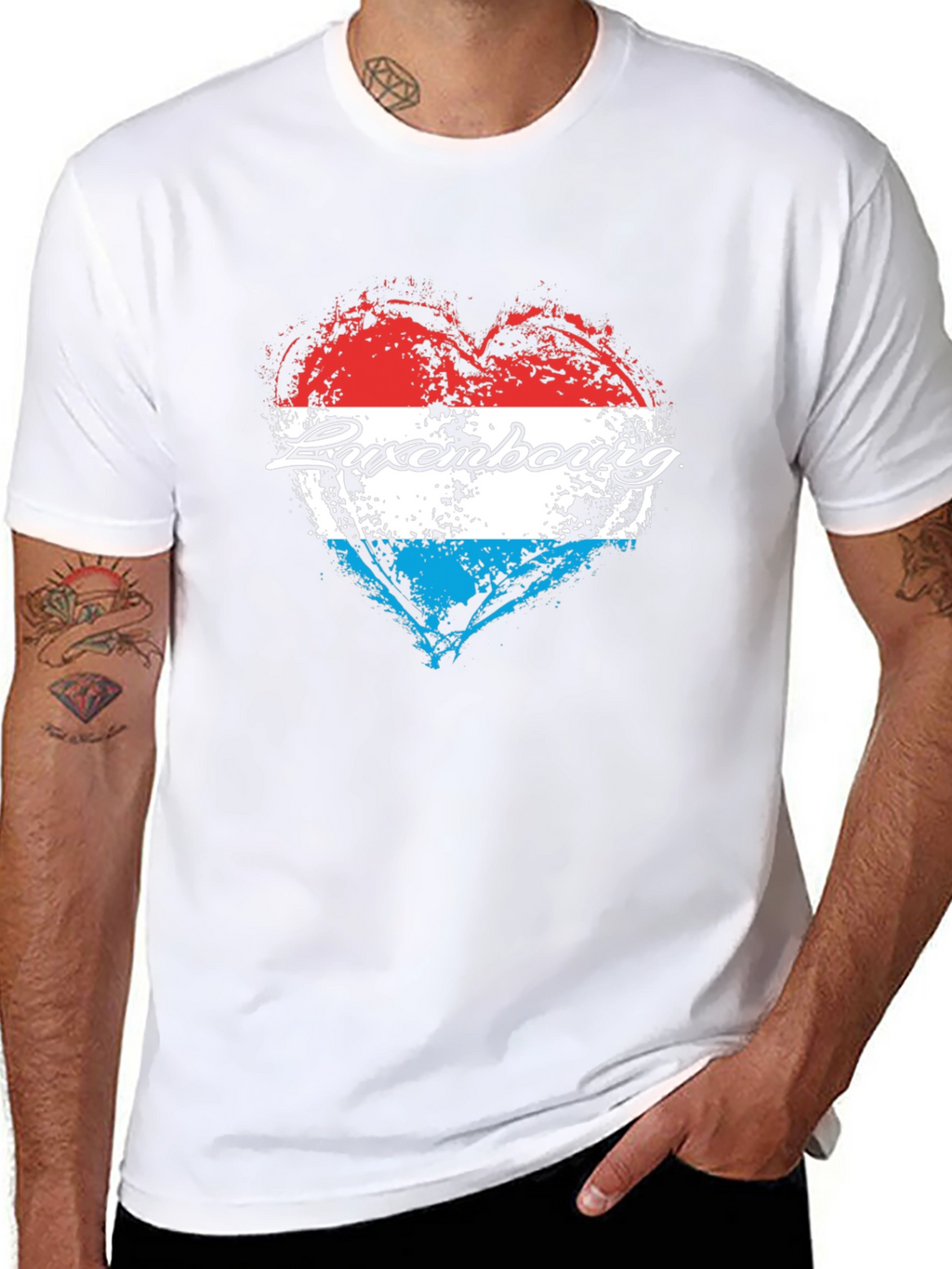 Luxembourg Flag Heart T-Shirt