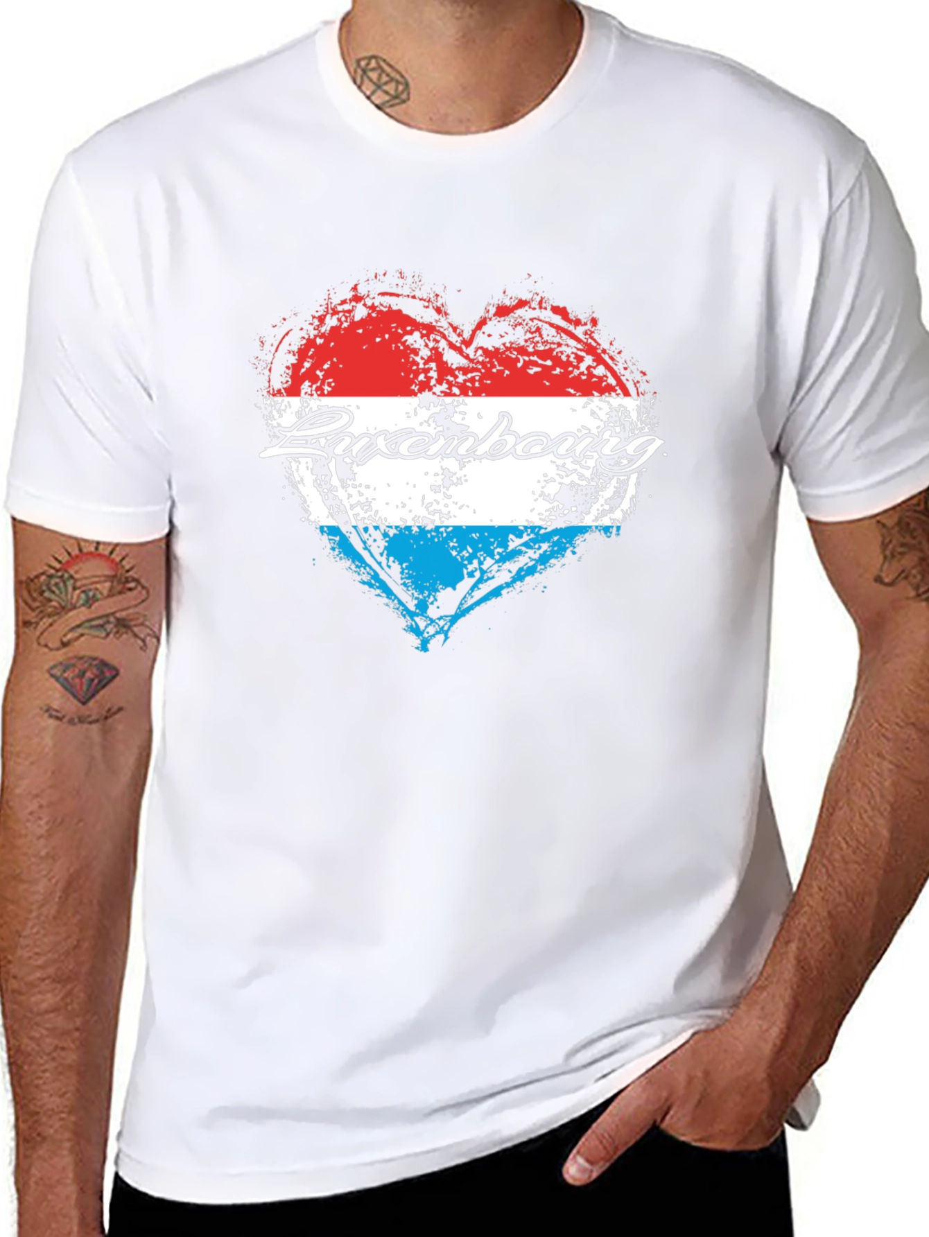 Luxembourg Flag Heart T-Shirt