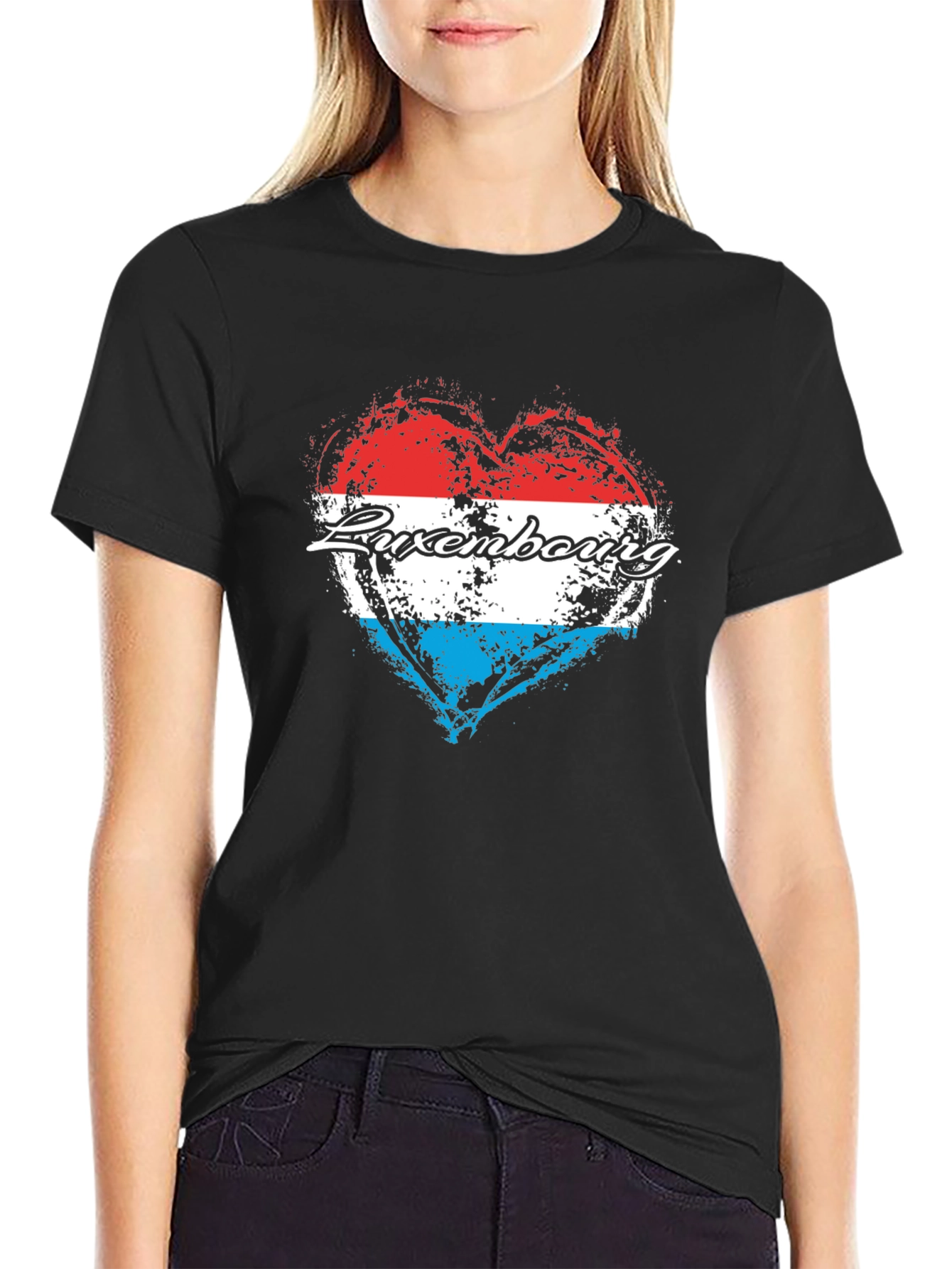 Luxembourg Flag Heart T-Shirt