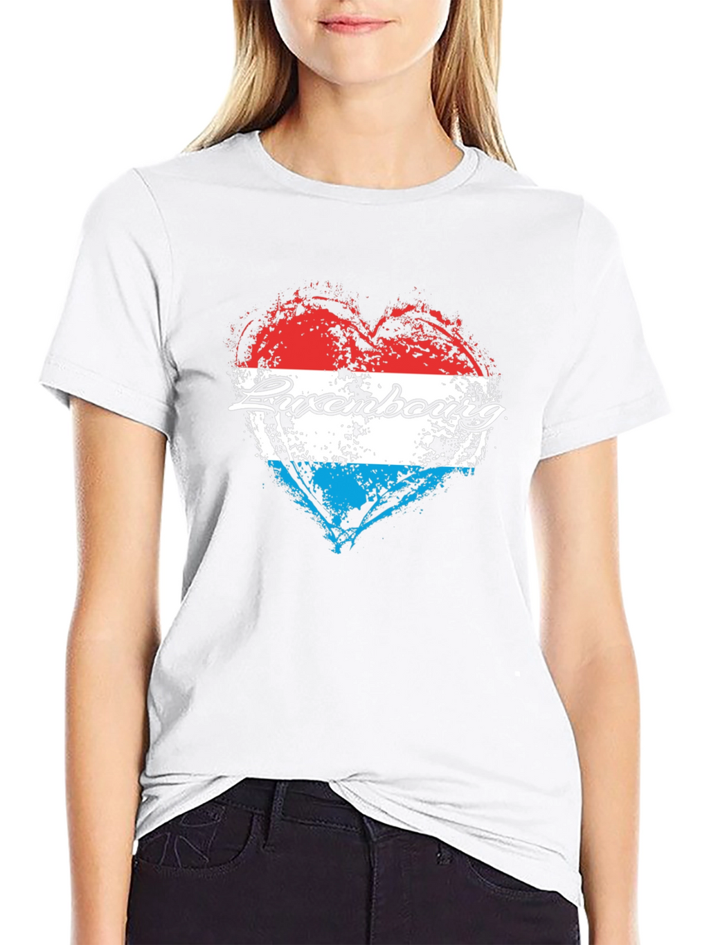 Luxembourg Flag Heart T-Shirt