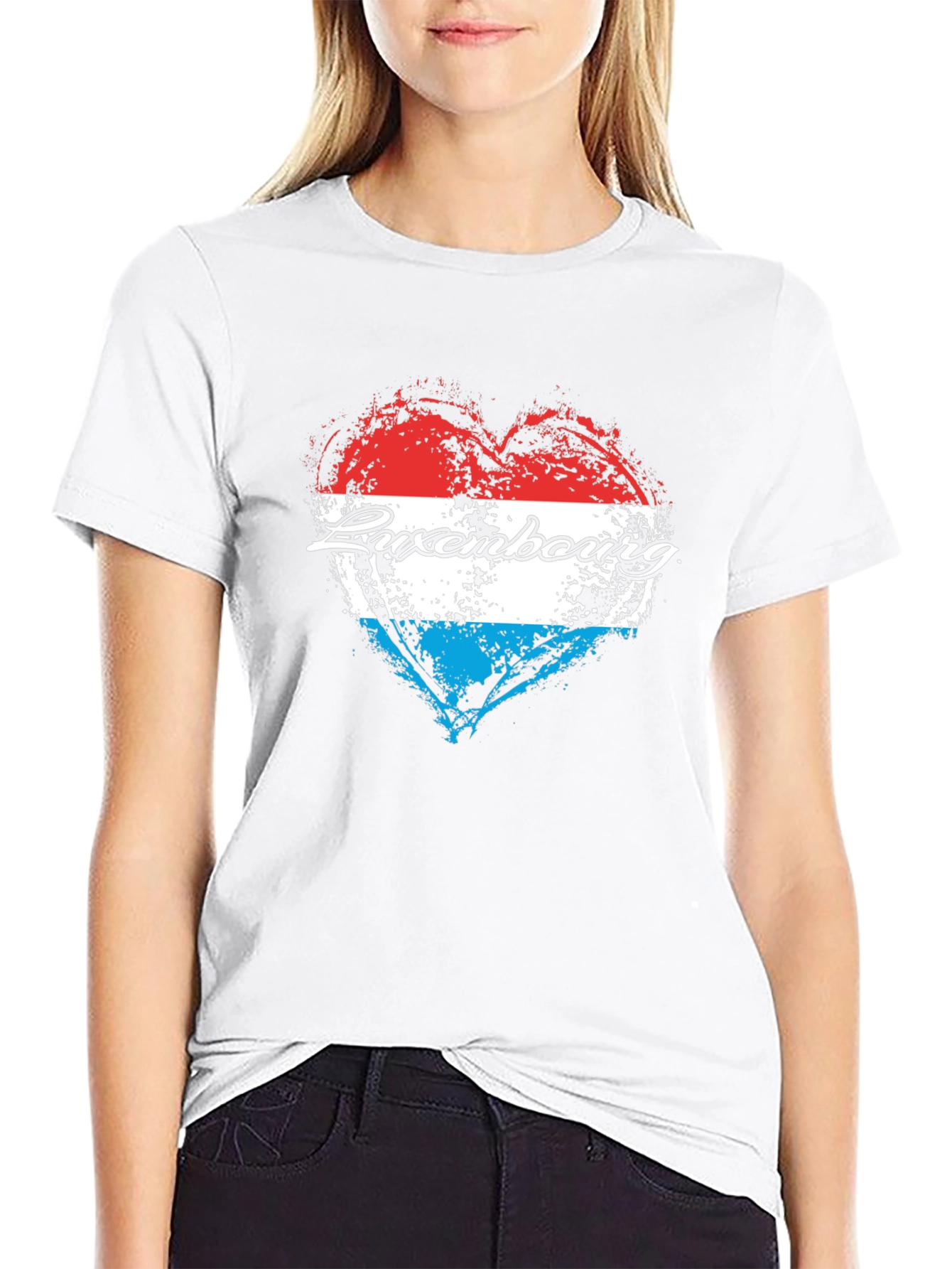 Luxembourg Flag Heart T-Shirt