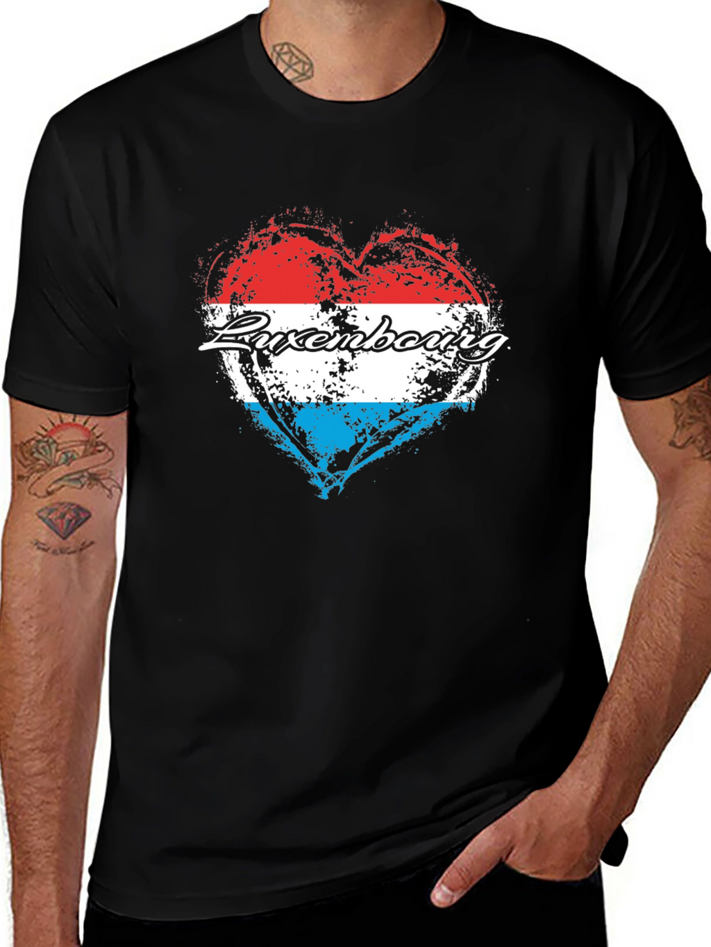 Luxembourg Flag Heart T-Shirt
