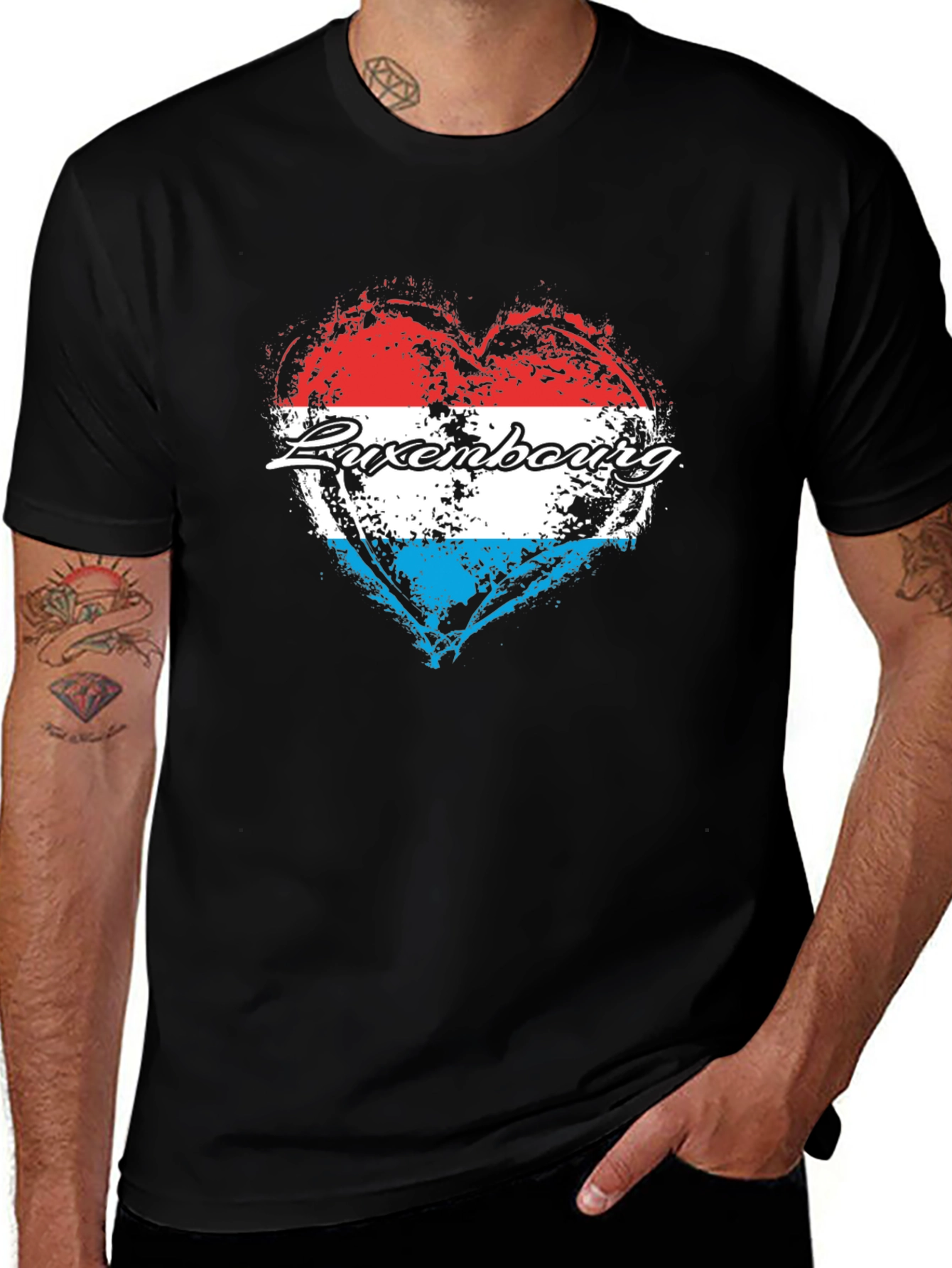 Luxembourg Flag Heart T-Shirt