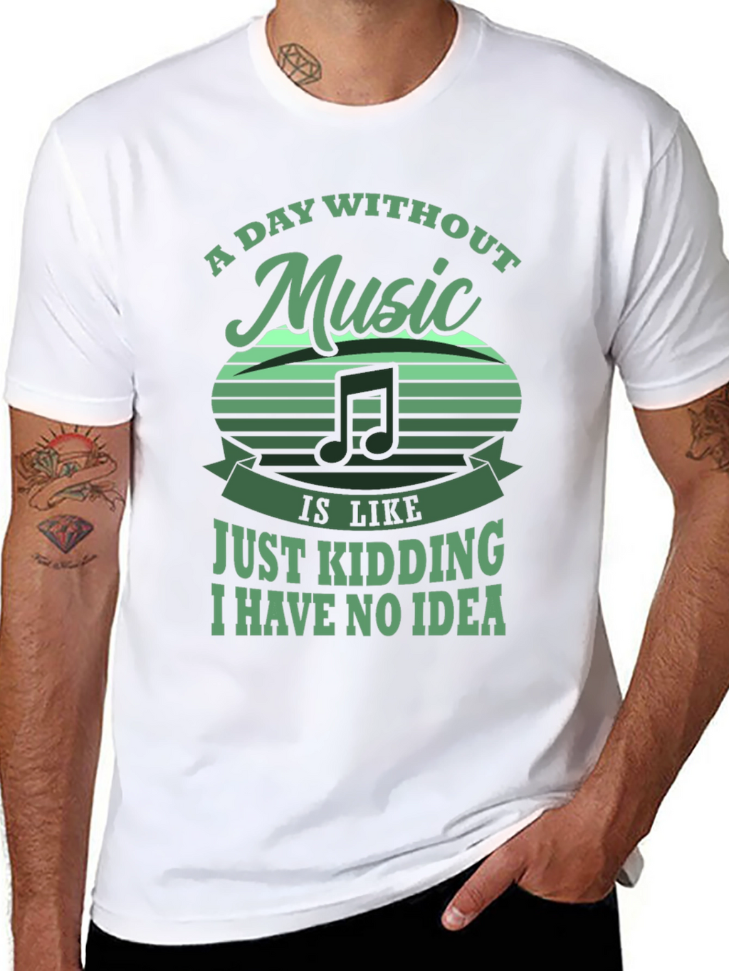 Music Lover Tee: Day Without Music - Just Kidding!