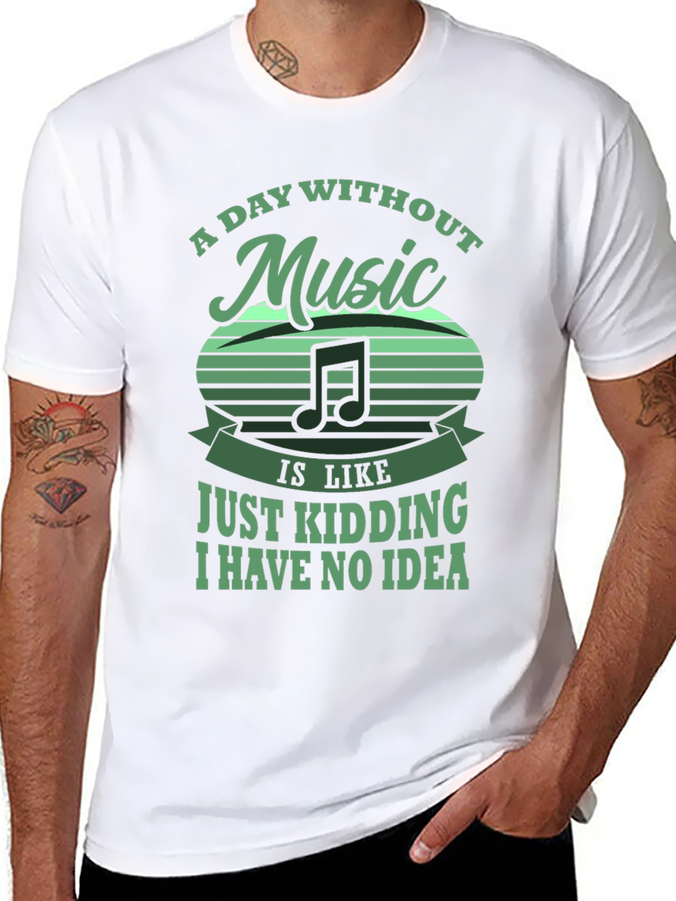 Music Lover Tee: Day Without Music - Just Kidding!