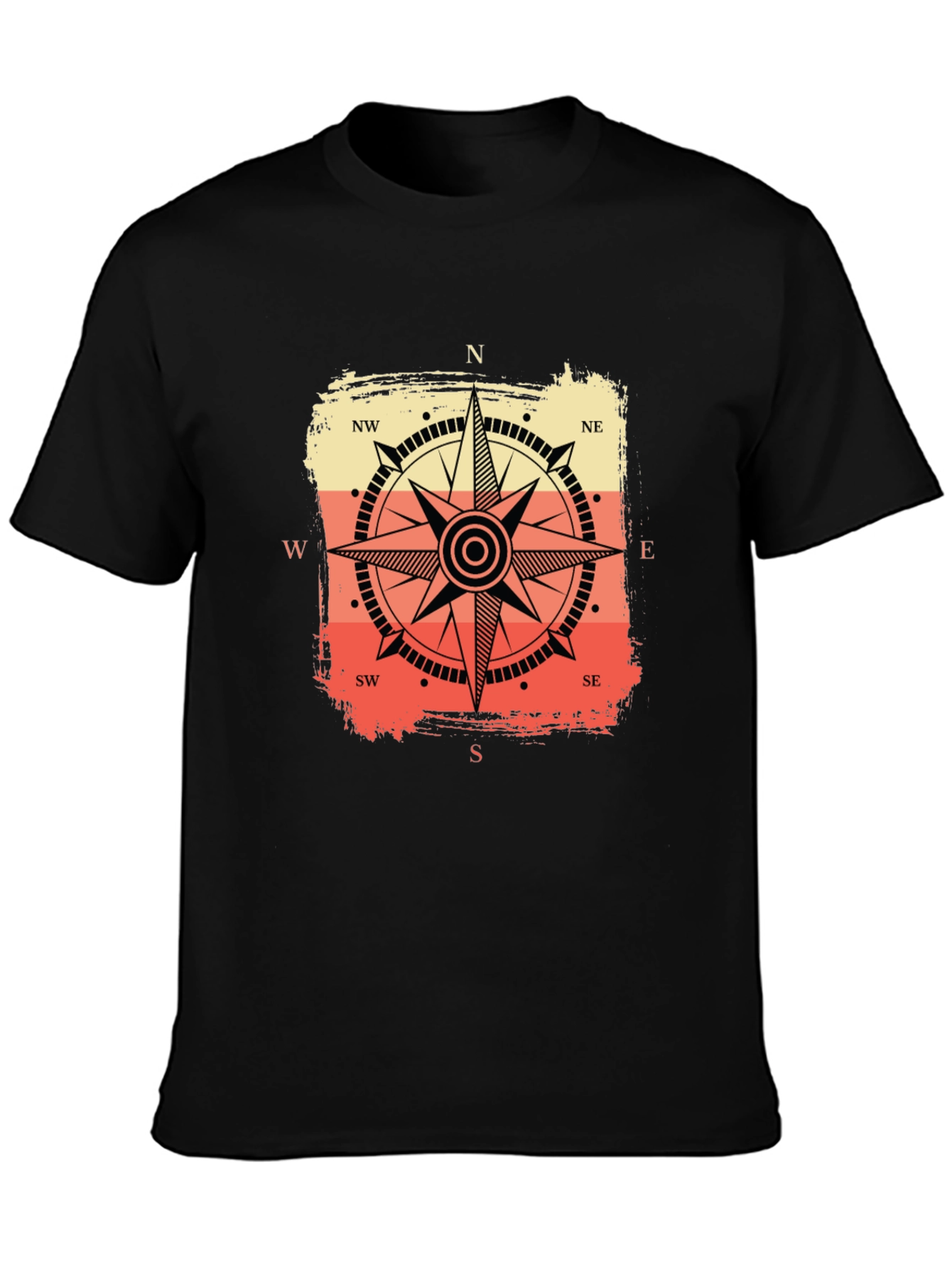 Compass Graphic Tee - Retro Nautical Style