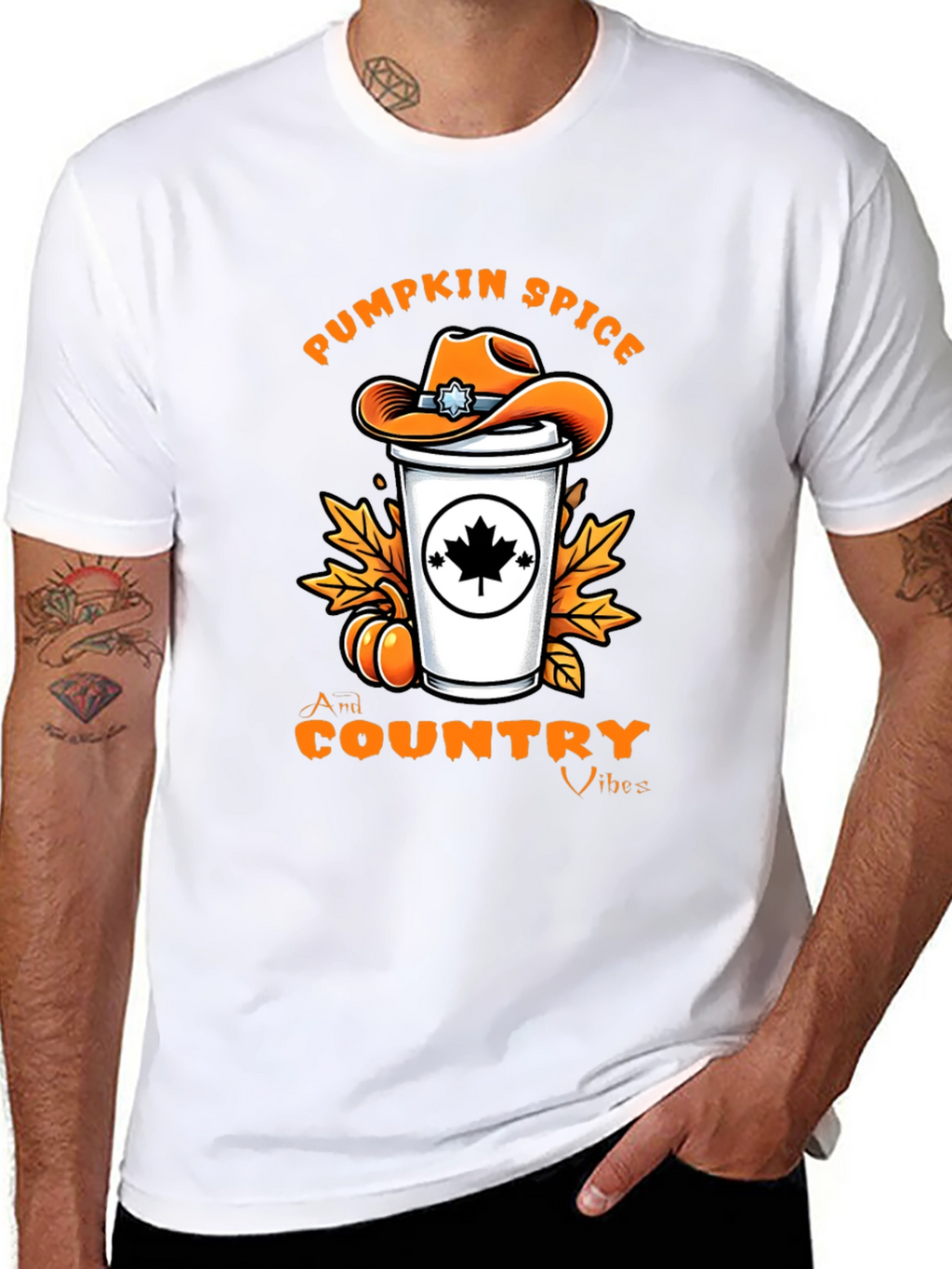 Pumpkin Spice Country Vibes T-Shirt - Fall Graphic Tee