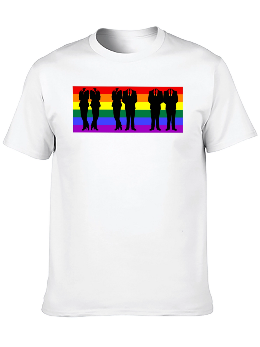 LGBTQ+ Pride Rainbow Silhouette T-Shirt