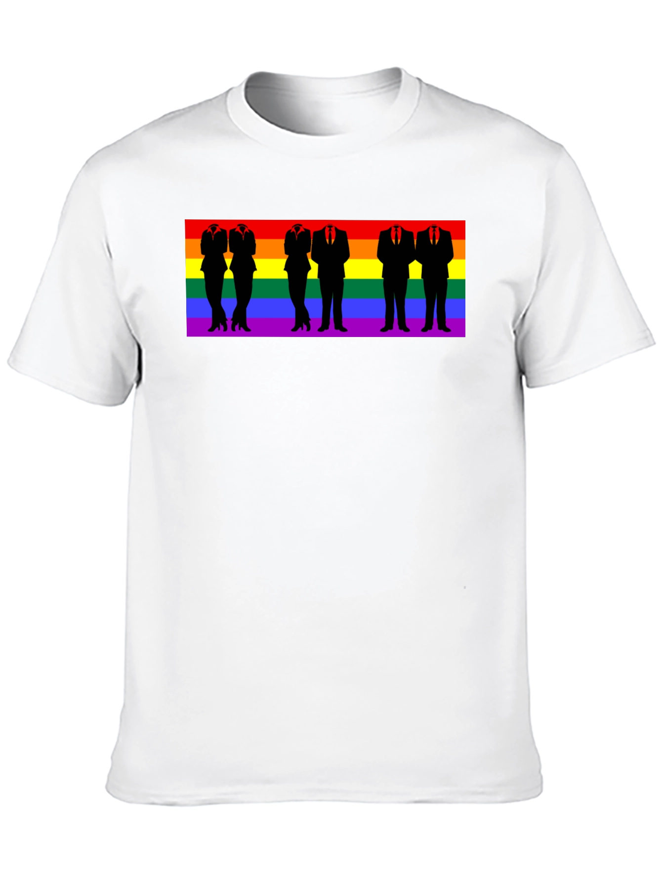 LGBTQ+ Pride Rainbow Silhouette T-Shirt