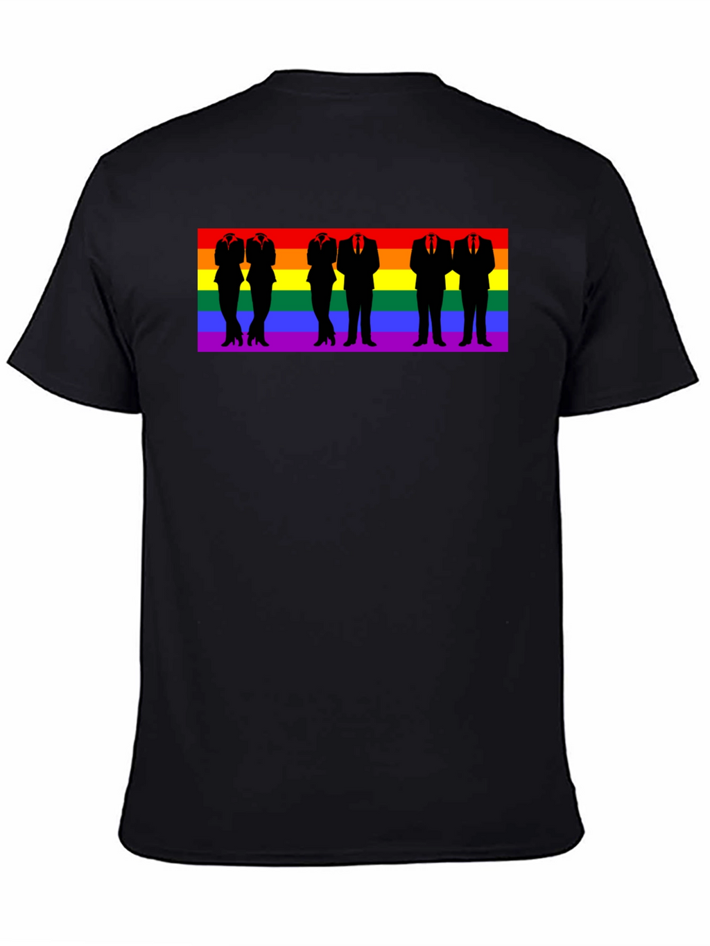 LGBTQ+ Pride Rainbow Silhouette T-Shirt