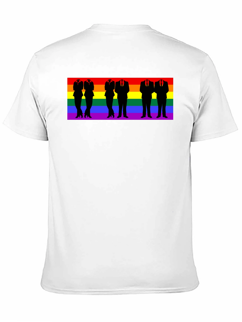 LGBTQ+ Pride Rainbow Silhouette T-Shirt