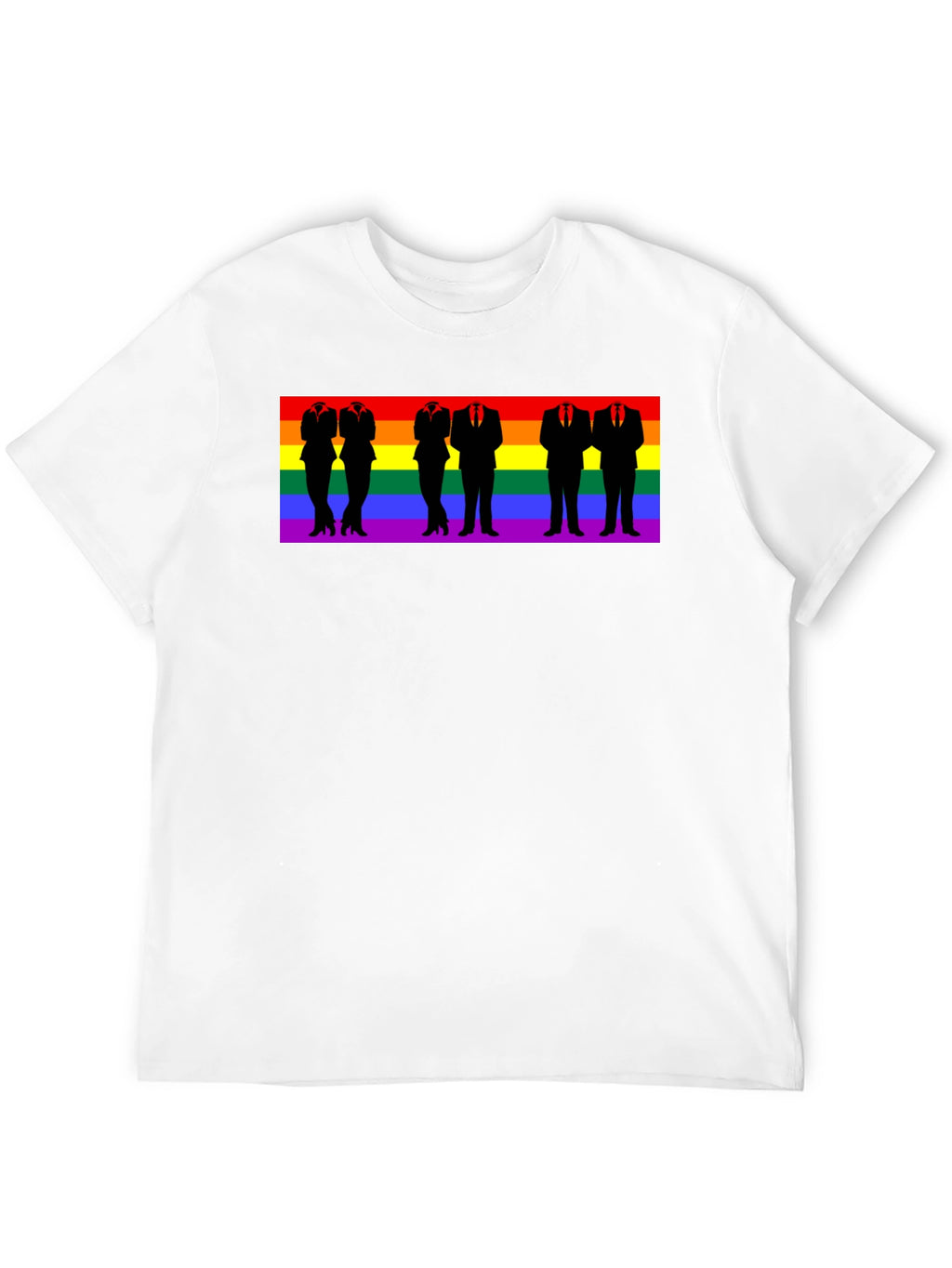 LGBTQ+ Pride Rainbow Silhouette T-Shirt