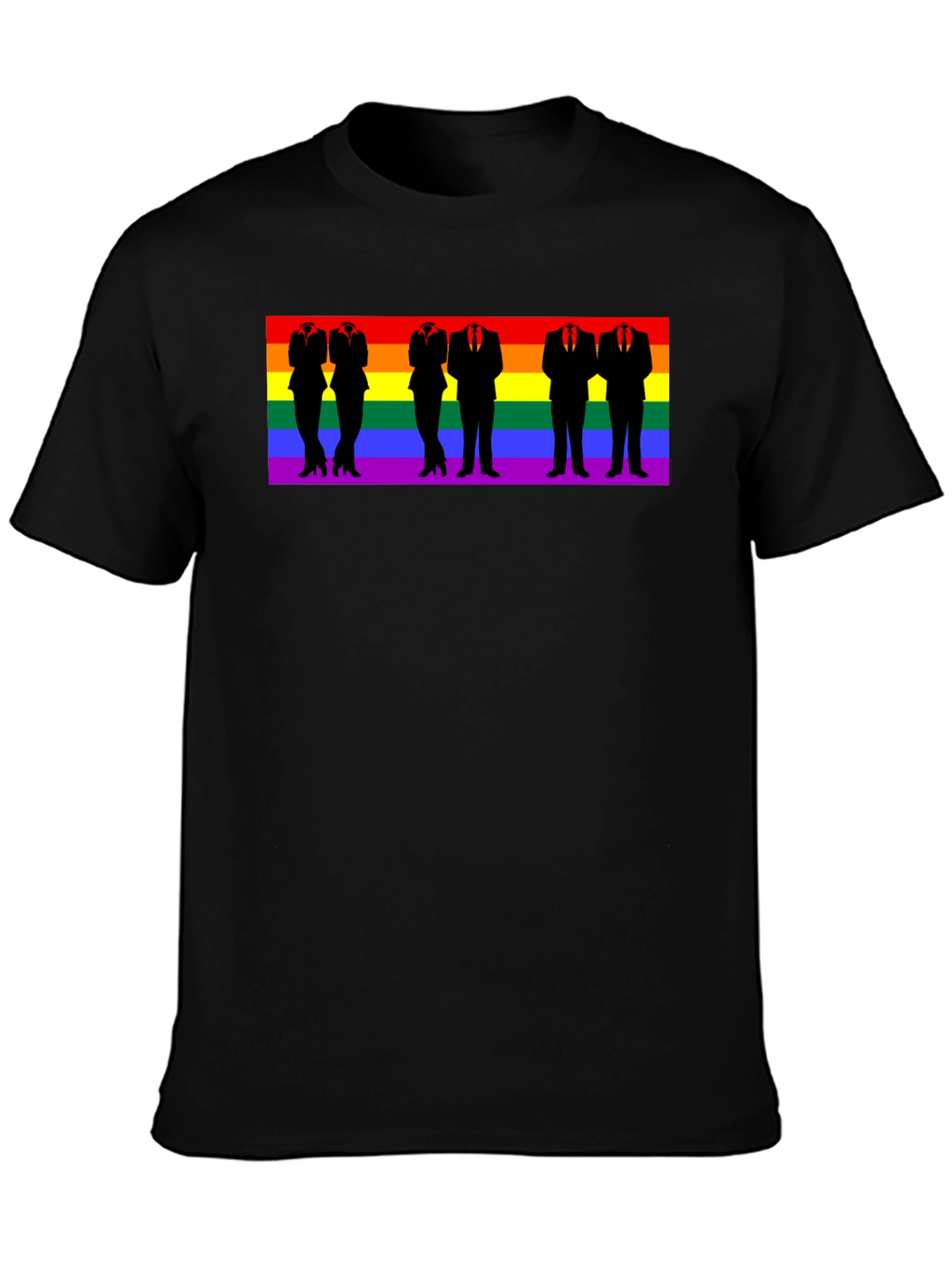 LGBTQ+ Pride Rainbow Silhouette T-Shirt