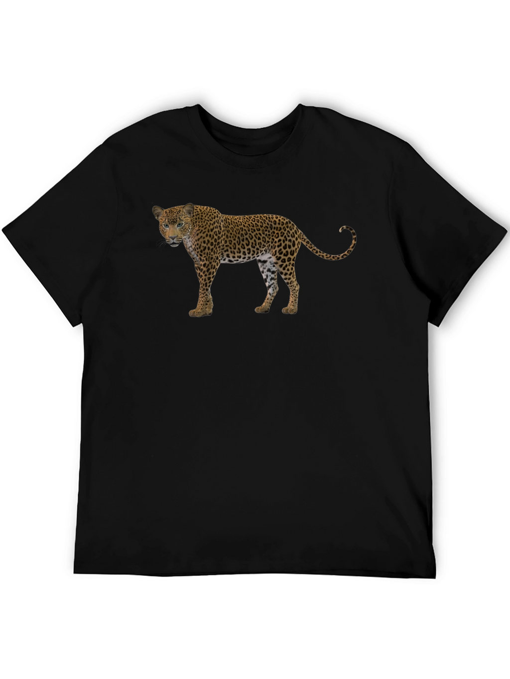 Leopard Print Black T-Shirt for Men
