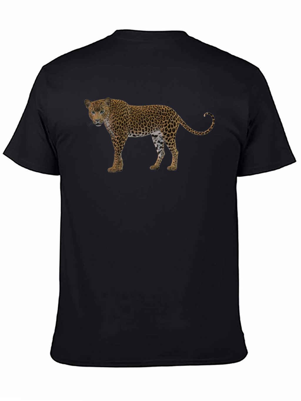 Leopard Print Black T-Shirt for Men