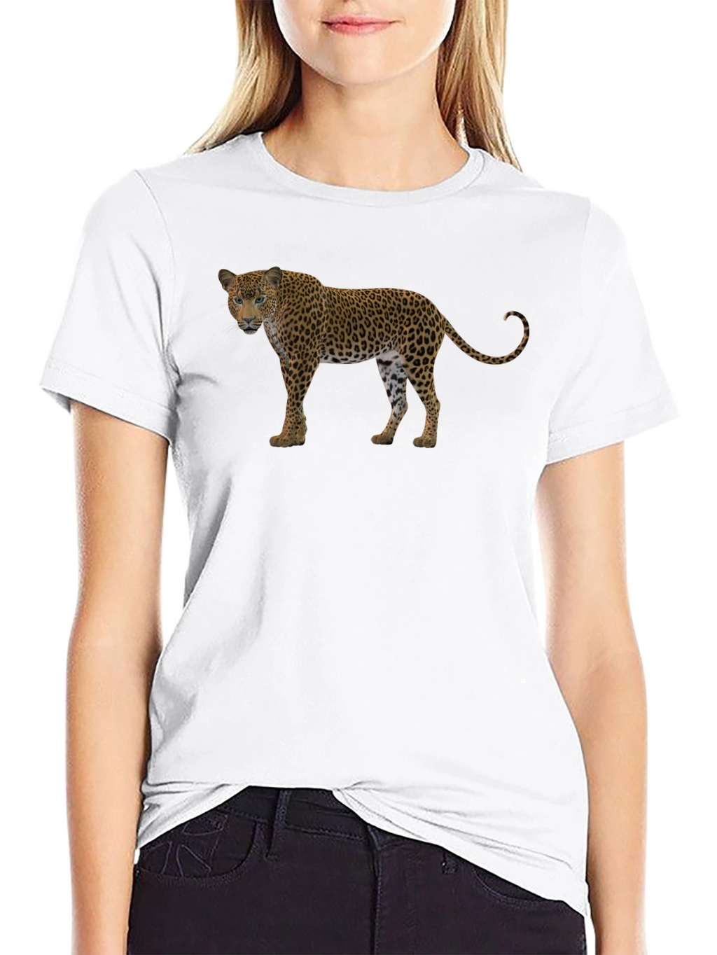 Leopard Print Black T-Shirt for Men