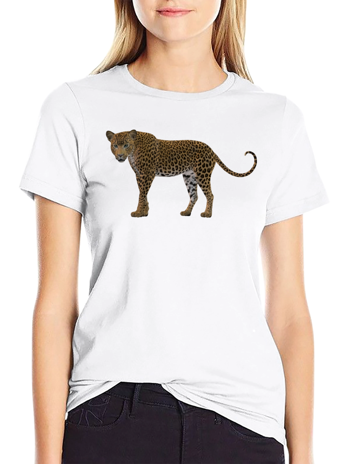 Leopard Print Black T-Shirt for Men