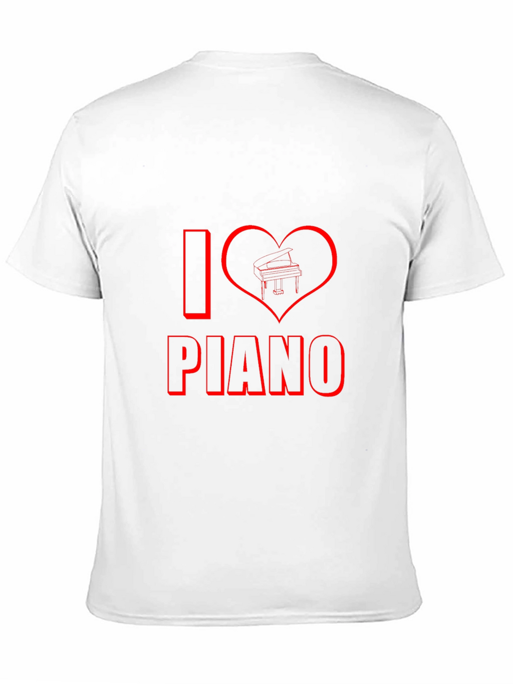 I Heart Piano Black T-Shirt