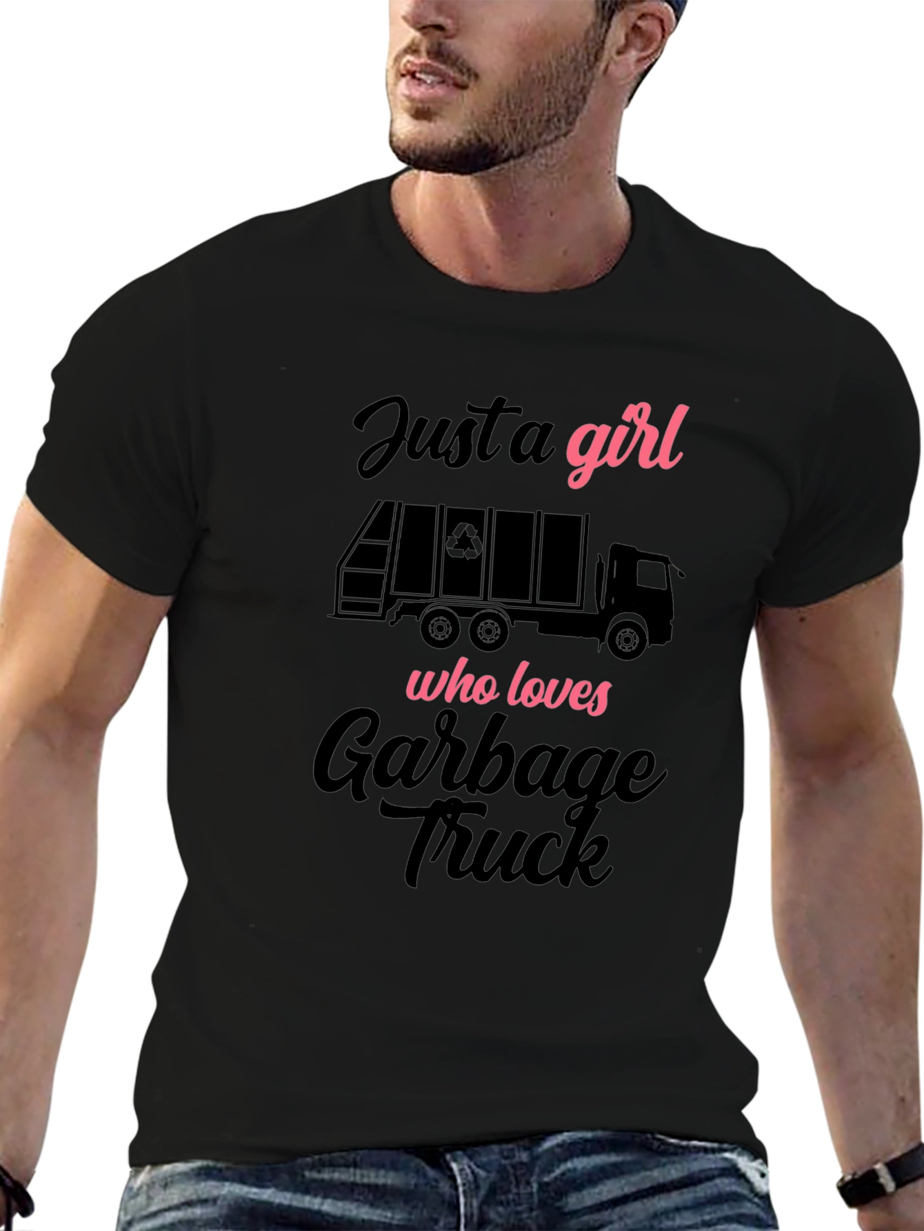 Girl Who Loves Garbage Truck T-Shirt