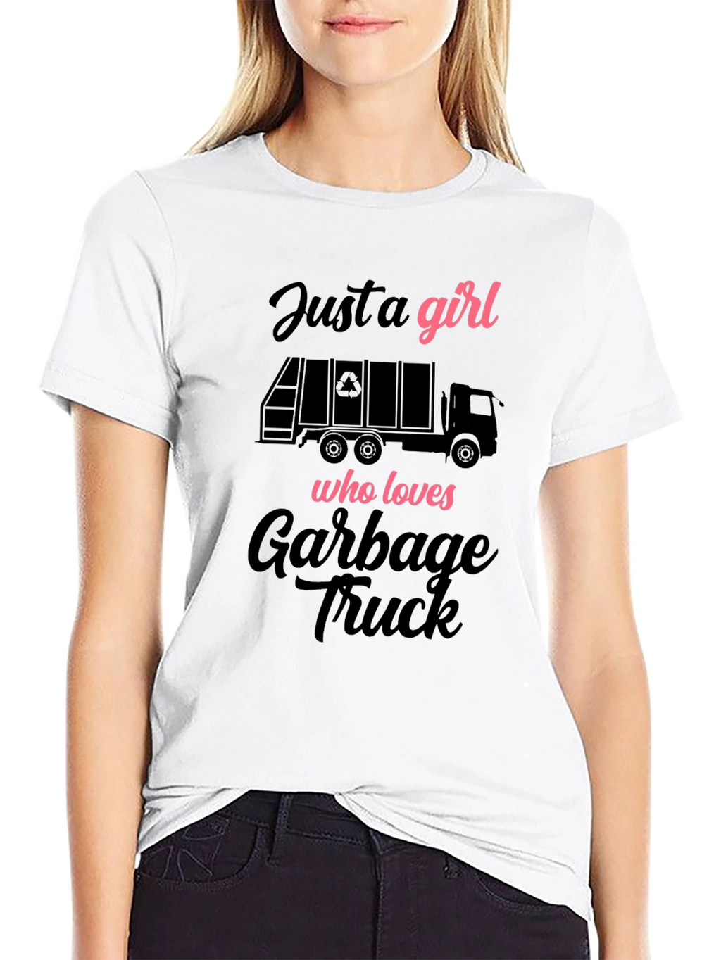 Girl Who Loves Garbage Truck T-Shirt