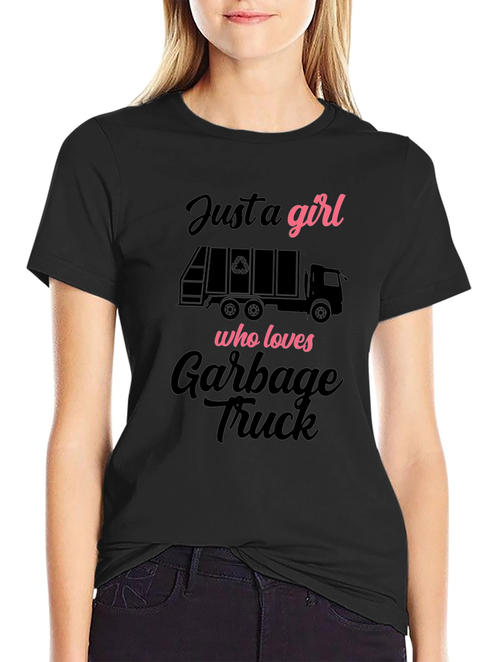 Girl Who Loves Garbage Truck T-Shirt