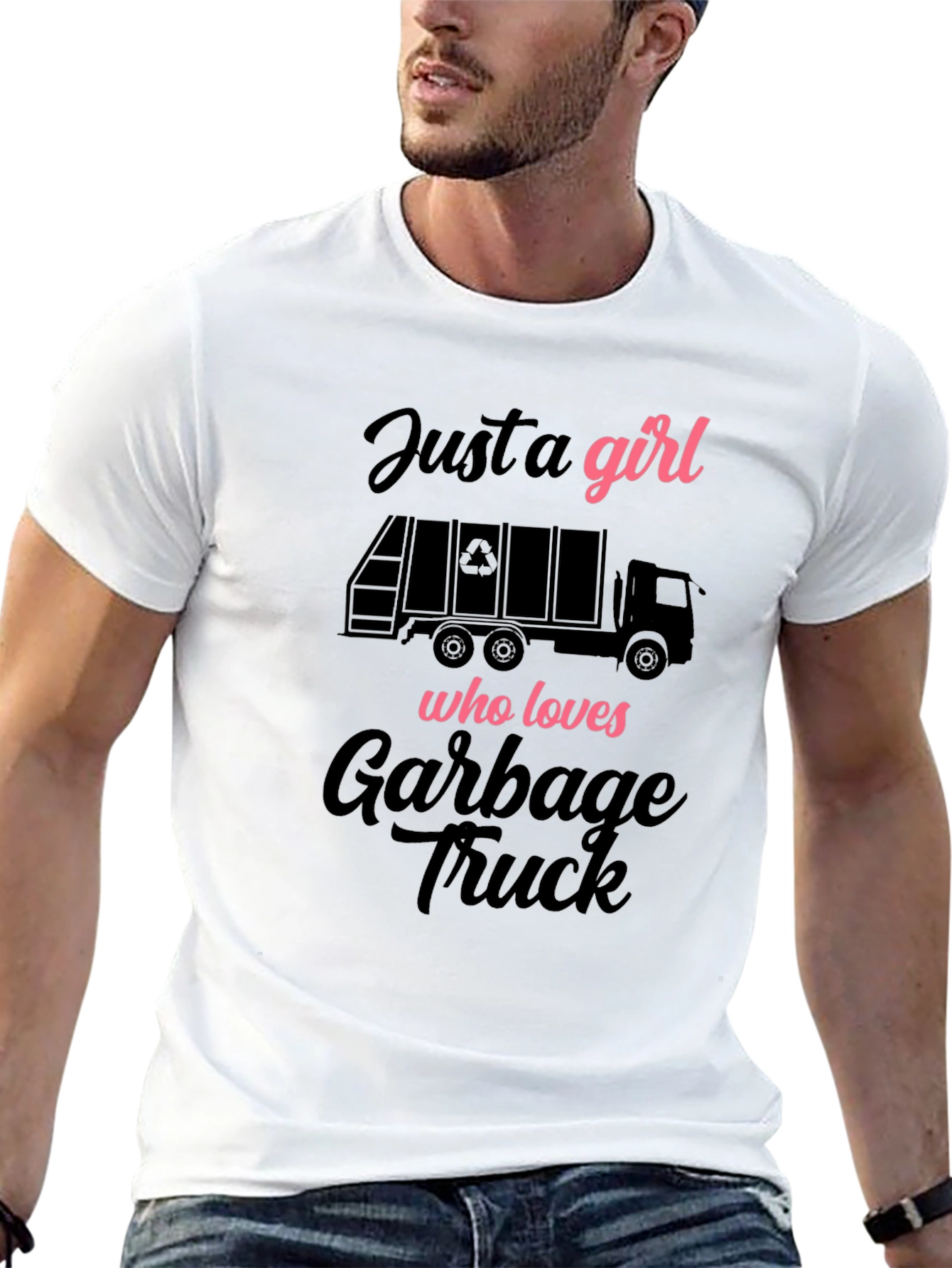 Girl Who Loves Garbage Truck T-Shirt