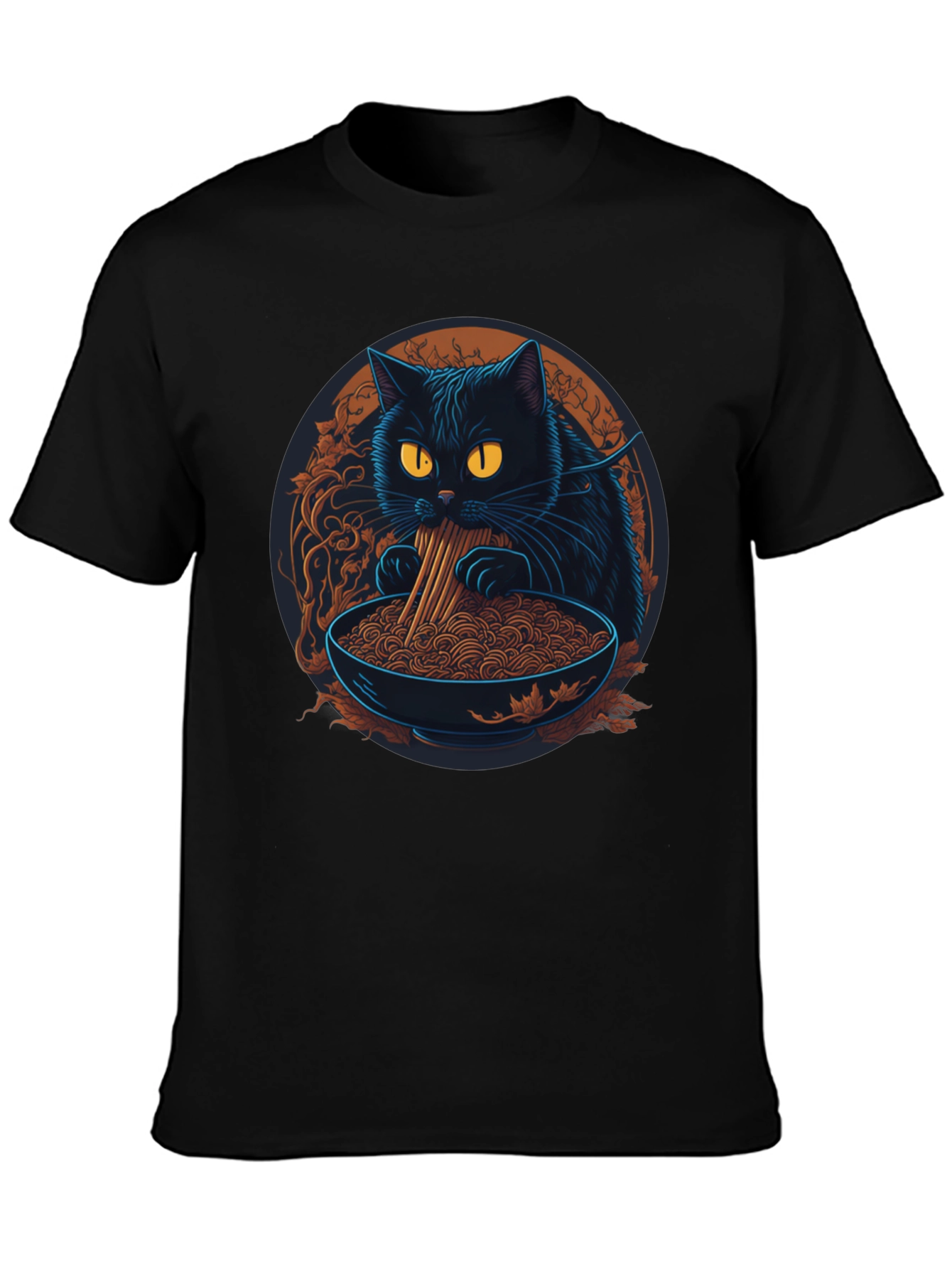 Cat Ramen T-Shirt - Cute Graphic Tee for Foodies