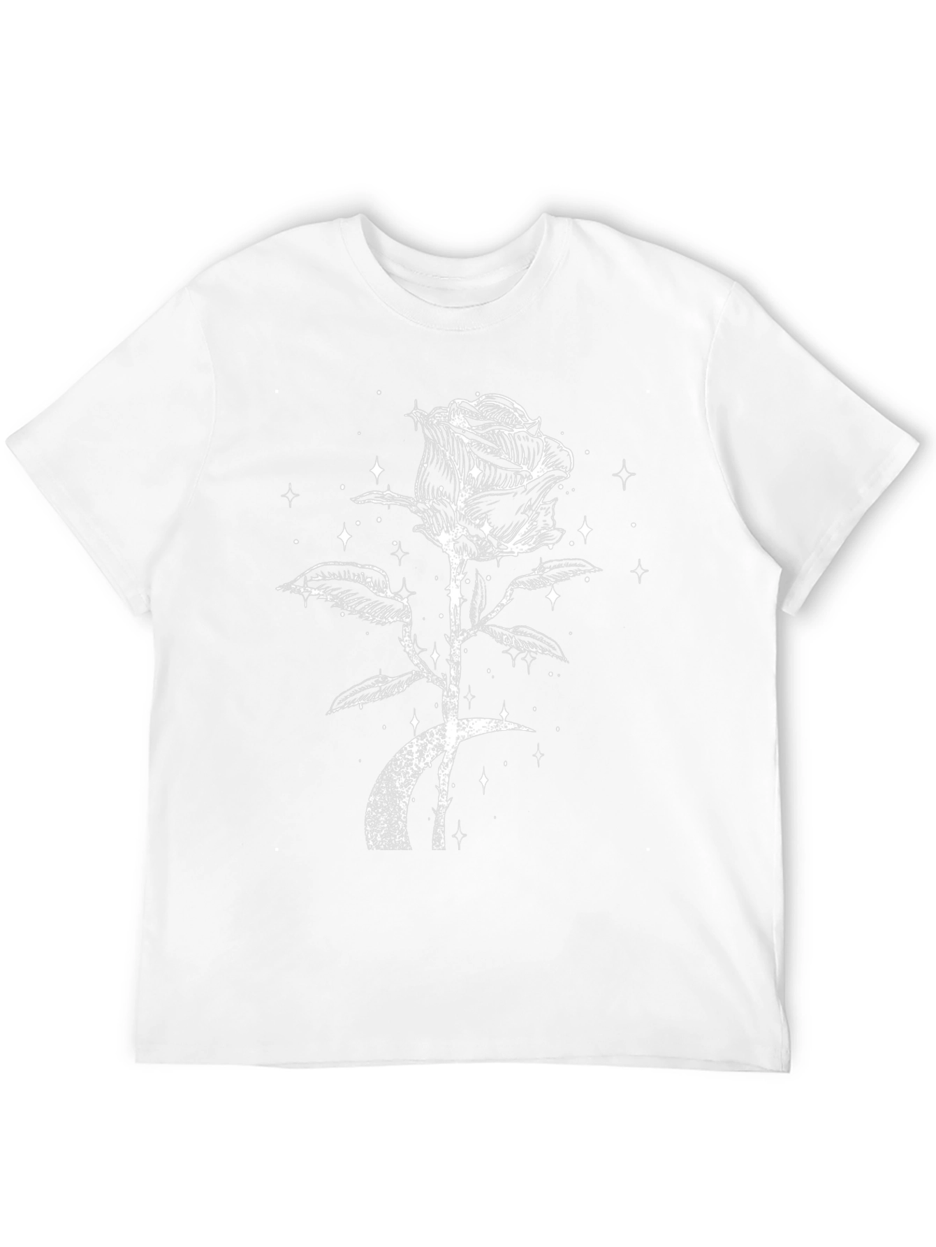 Rose & Moon Graphic Tee - Black