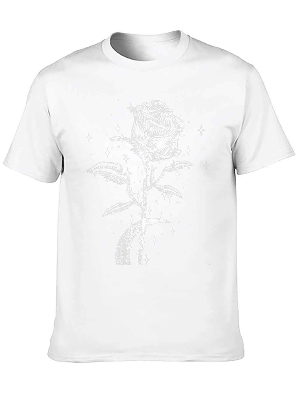Rose & Moon Graphic Tee - Black