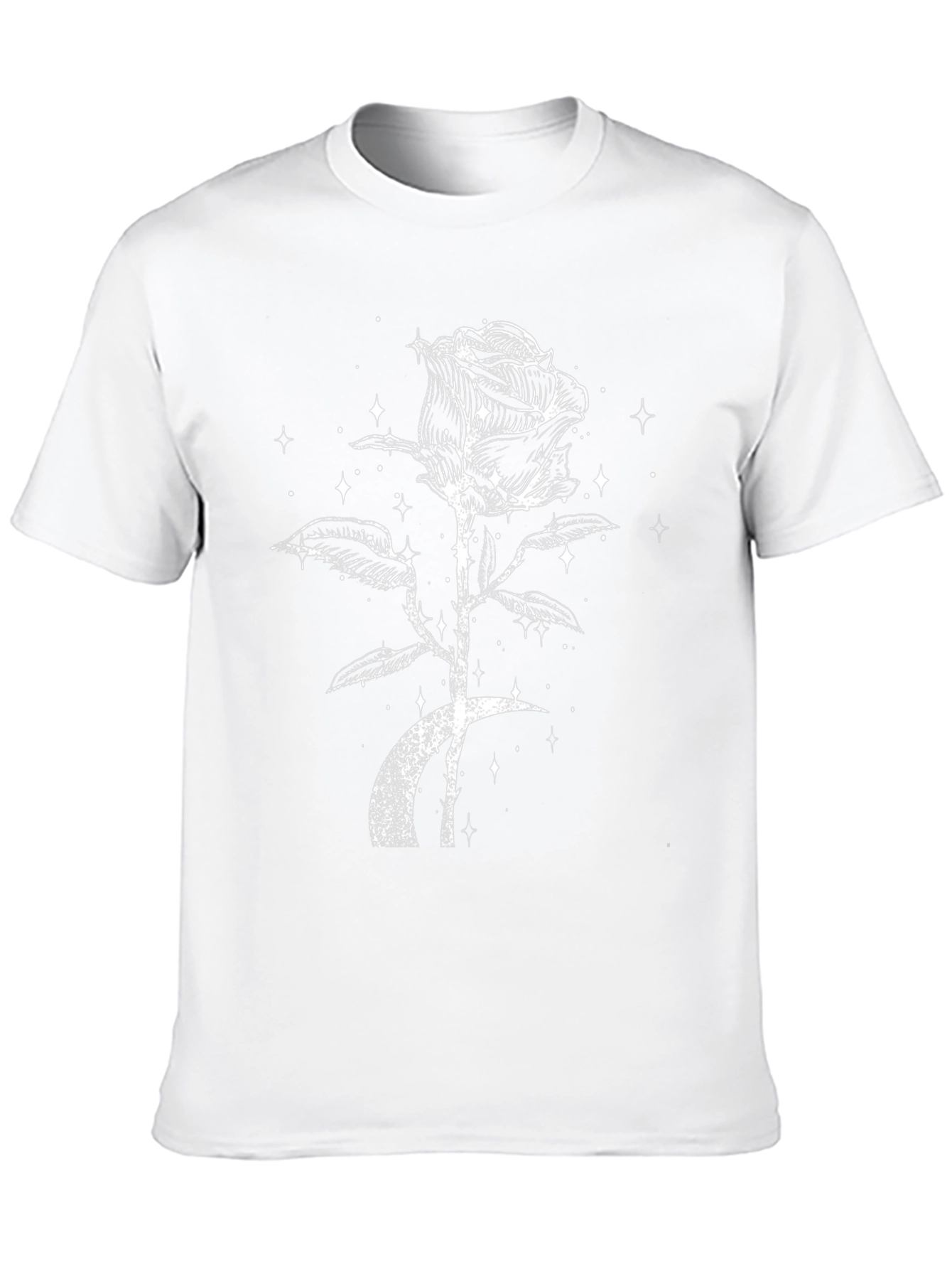 Rose & Moon Graphic Tee - Black