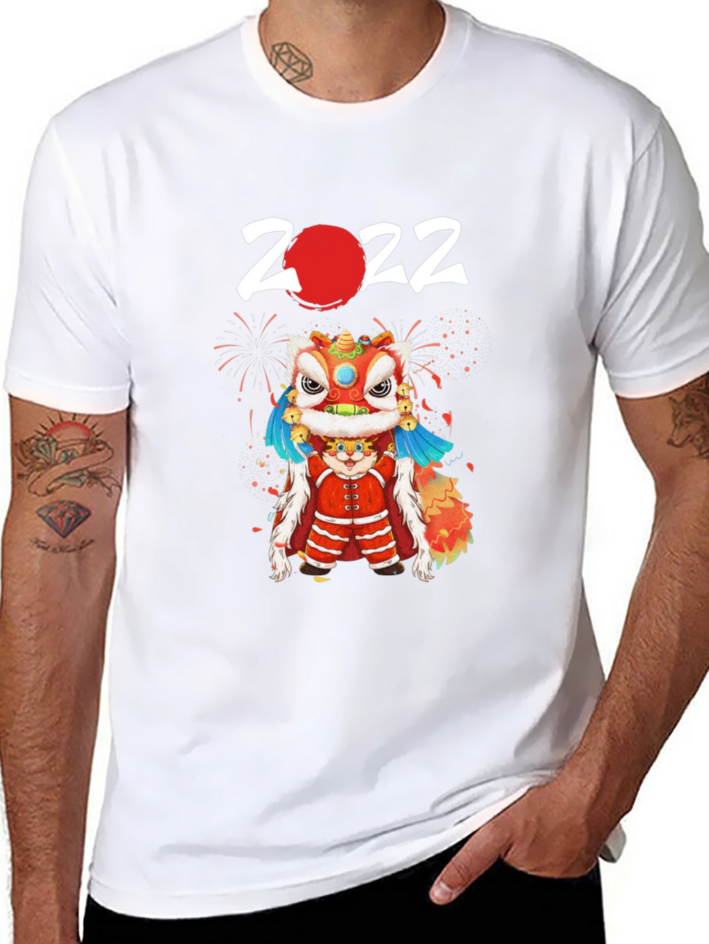 2022 Chinese New Year Lion Dance Graphic Tee