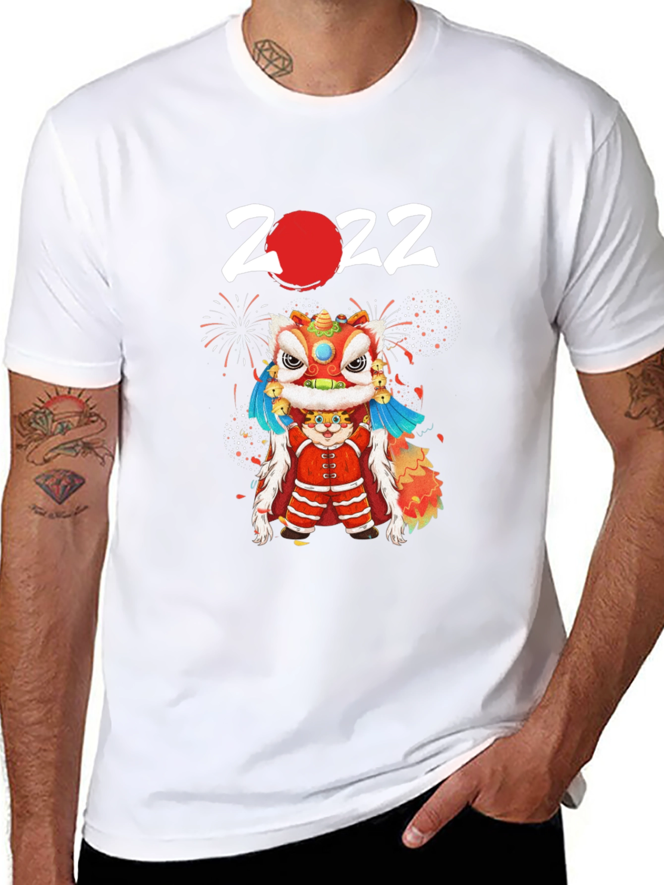 2022 Chinese New Year Lion Dance Graphic Tee