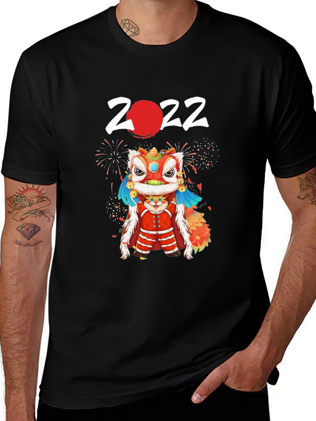 2022 Chinese New Year Lion Dance Graphic Tee