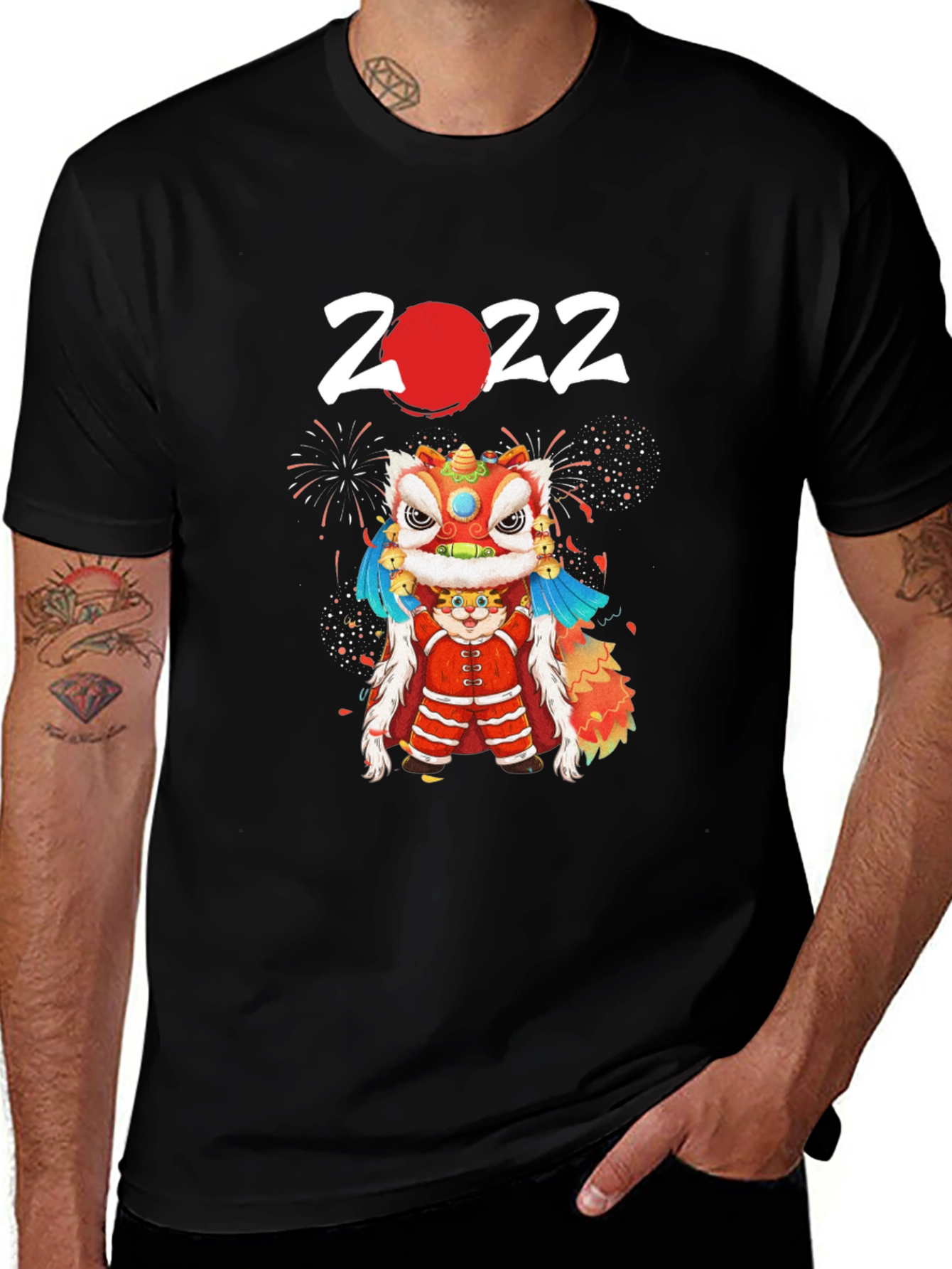 2022 Chinese New Year Lion Dance Graphic Tee