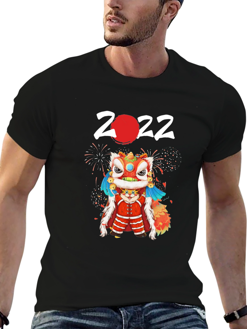 2022 Chinese New Year Lion Dance Graphic Tee