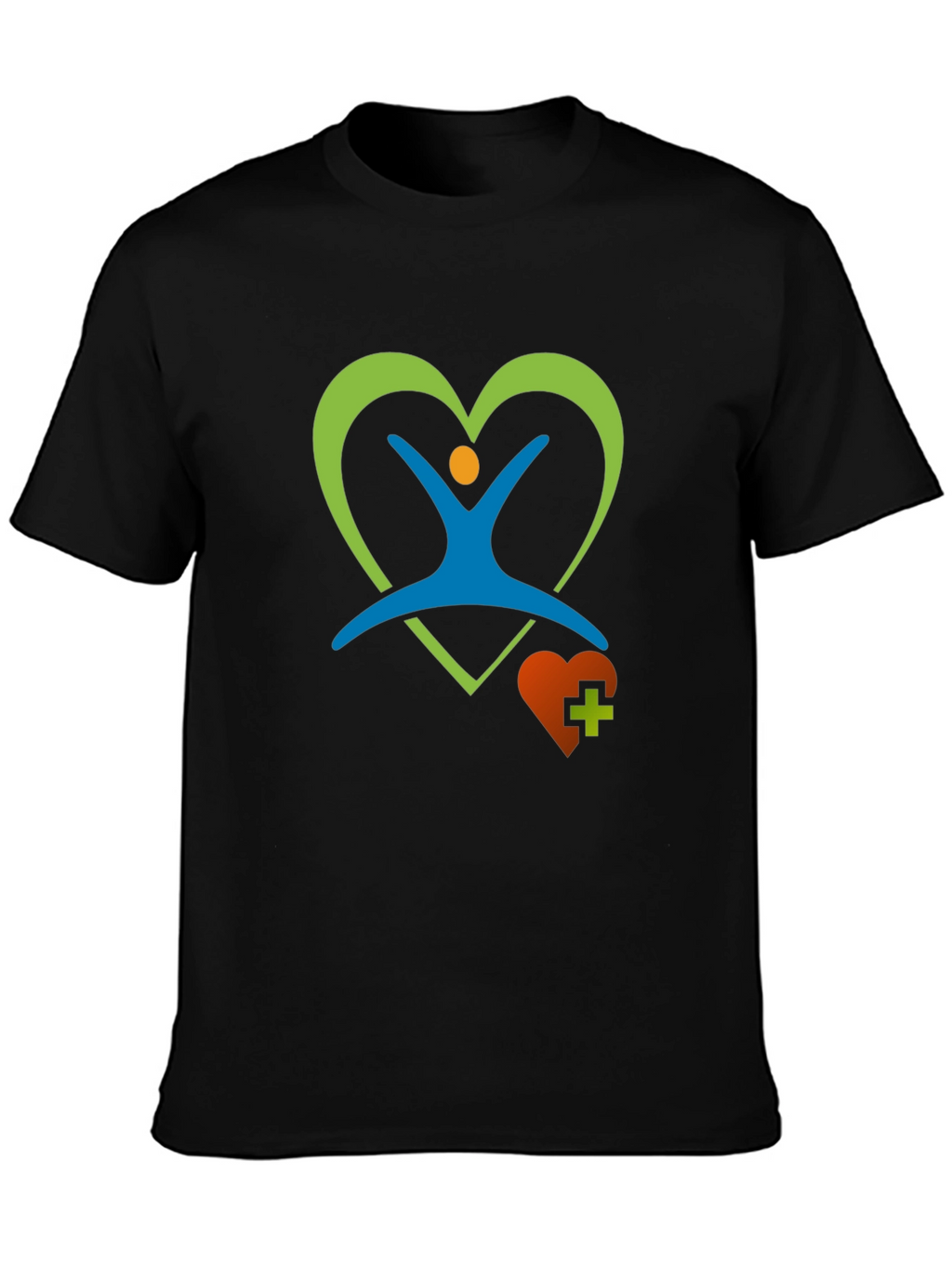 Heart of Health Graphic Tee - Black Cotton T-Shirt