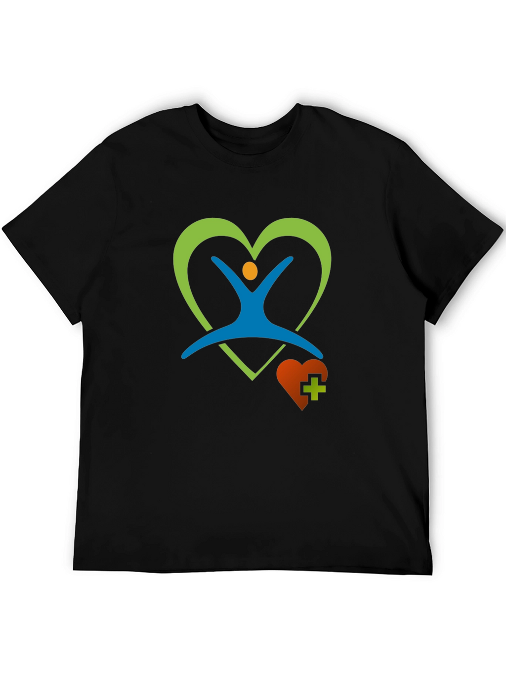 Heart of Health Graphic Tee - Black Cotton T-Shirt