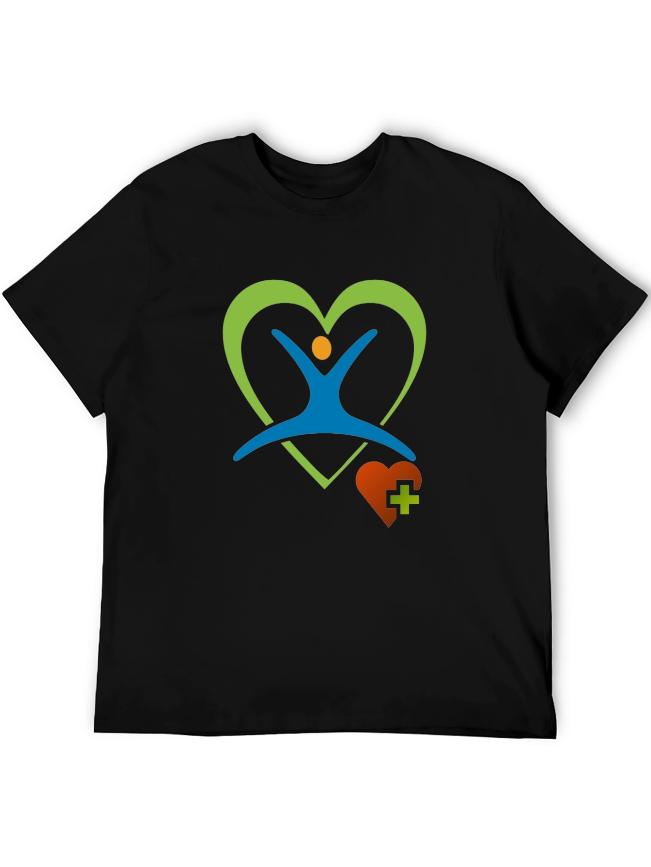 Heart of Health Graphic Tee - Black Cotton T-Shirt