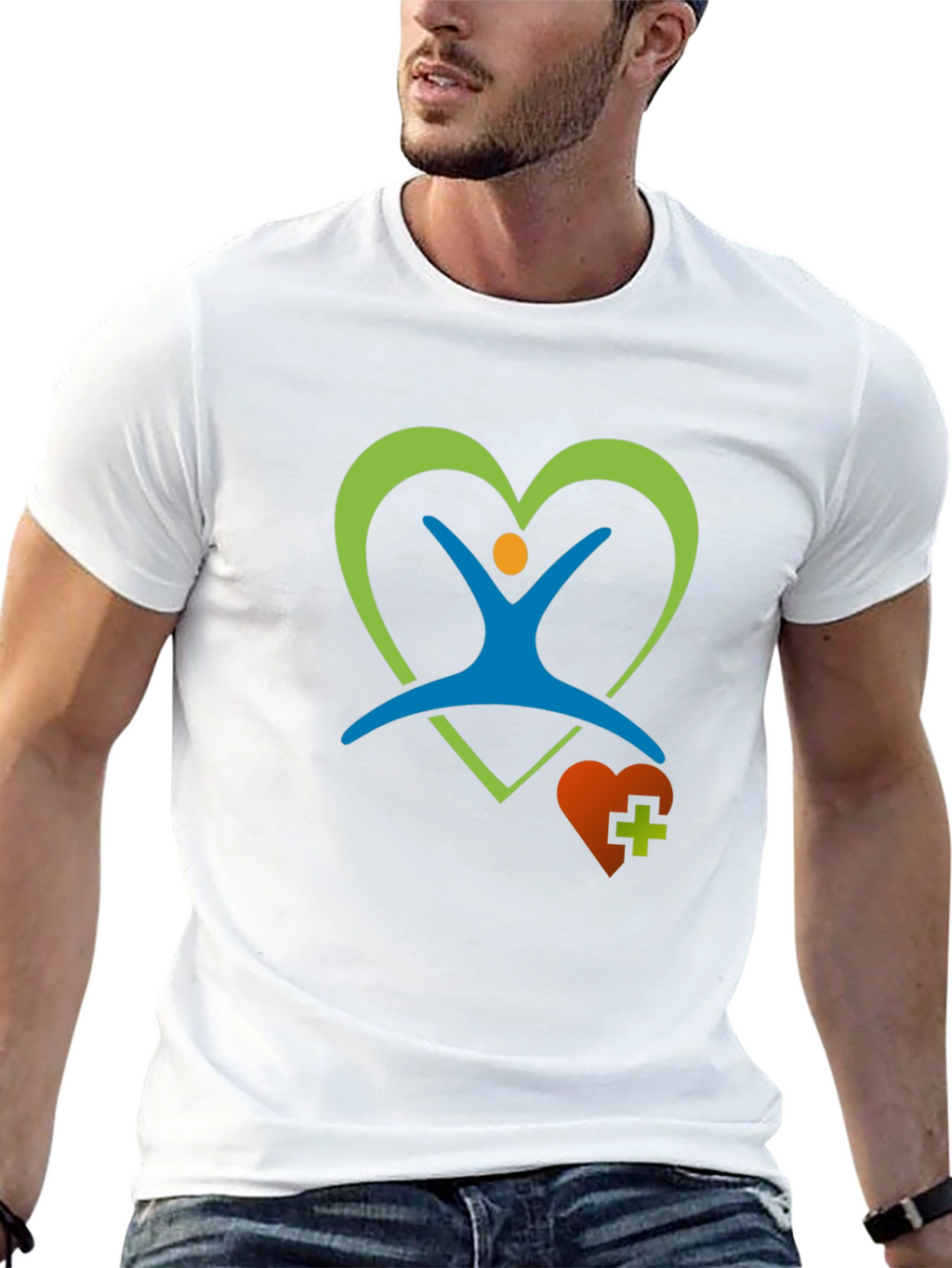 Heart of Health Graphic Tee - Black Cotton T-Shirt