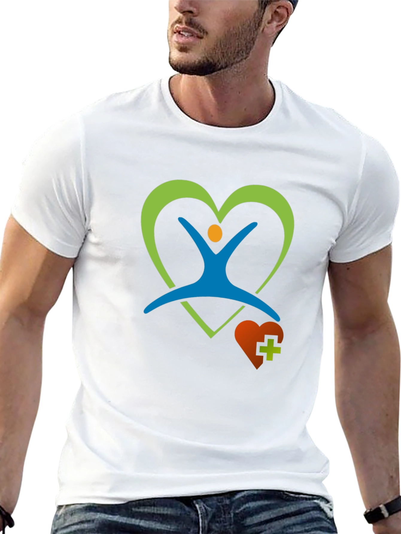 Heart of Health Graphic Tee - Black Cotton T-Shirt