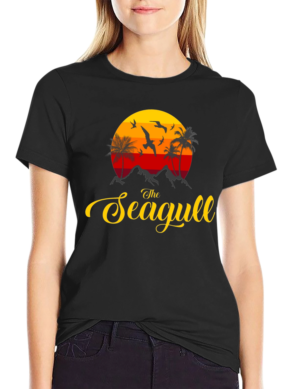 The Seagull Graphic Print Tee - Coastal Vibes