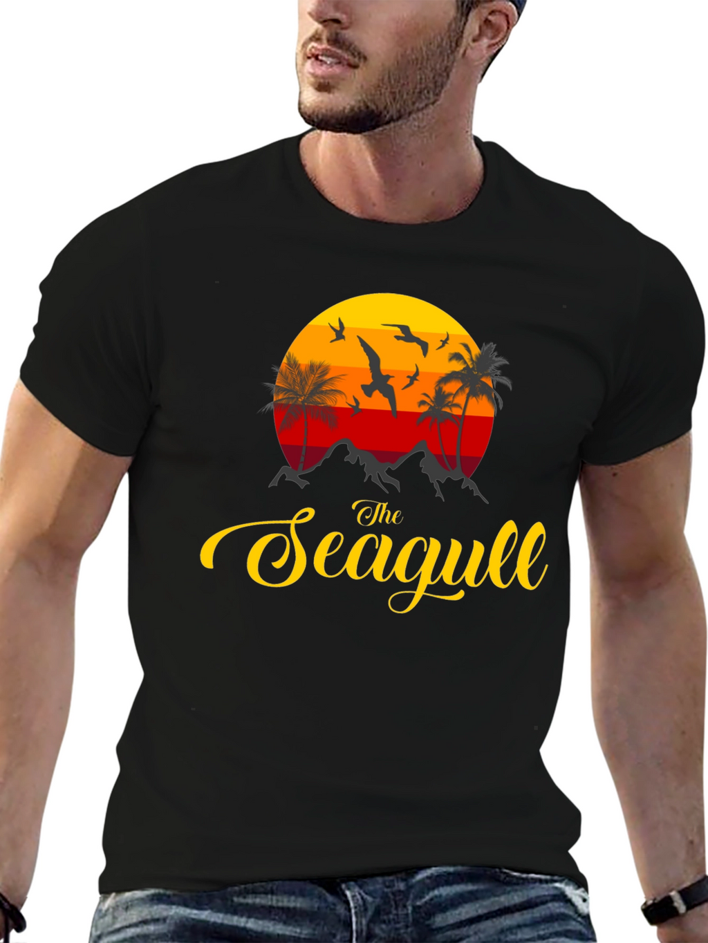 The Seagull Graphic Print Tee - Coastal Vibes