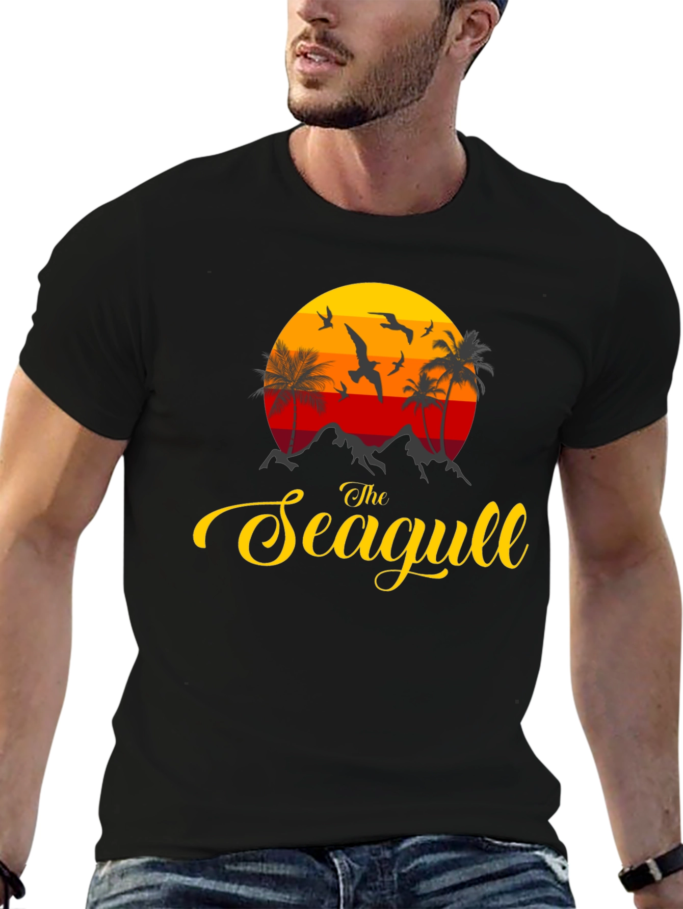 The Seagull Graphic Print Tee - Coastal Vibes