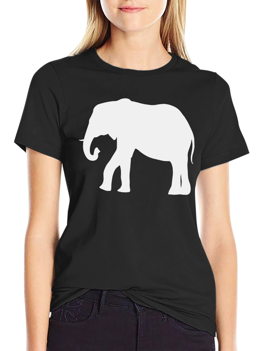 Elephant Graphic Black Tee