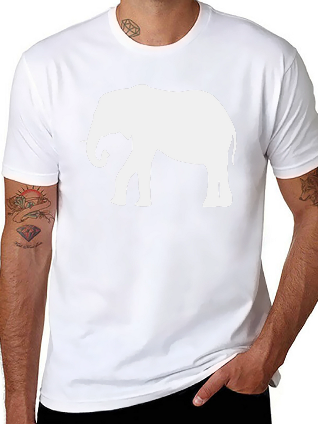 Elephant Graphic Black Tee