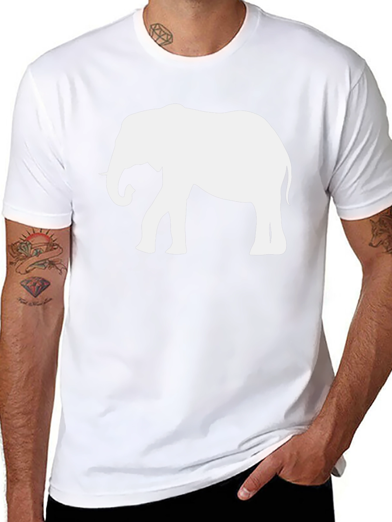 Elephant Graphic Black Tee